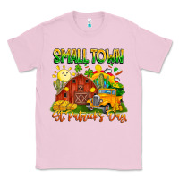 Bubblegum Pink Small Town St Patrick's Day Classic Tee - CowhideDigitalArt