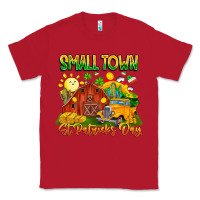 Red Small Town St Patrick's Day Classic Tee - CowhideDigitalArt