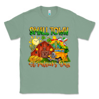 Sage Small Town St Patrick's Day Classic Tee - CowhideDigitalArt