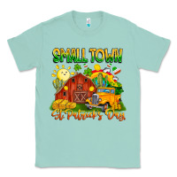 Seafoam Small Town St Patrick's Day Classic Tee - CowhideDigitalArt
