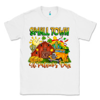 White Small Town St Patrick's Day Classic Tee - CowhideDigitalArt