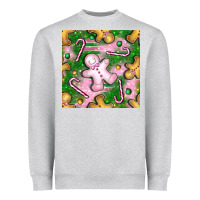 Christmas Smile Gingerbread Cookie Seamless Pattern Bbs Heavyweight Sweatshirt | Teevron