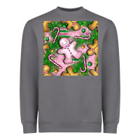 Storm christmas smile gingerbread cookie seamless pattern bbs Heavyweight Sweatshirt - BundleAndBundleShop
