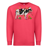 Cardinal christmas holstein cow Premium Sweatshirt - CowGirlArtShop