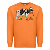 Christmas Holstein Cow Premium Sweatshirt | Teevron