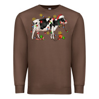 Chestnut christmas holstein cow Premium Sweatshirt - CowGirlArtShop