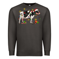 Smoke christmas holstein cow Premium Sweatshirt - CowGirlArtShop
