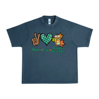 Midnight Navy Peace love pumpkin spice latte Urban Heavy Tee - NancyCooperArtShop