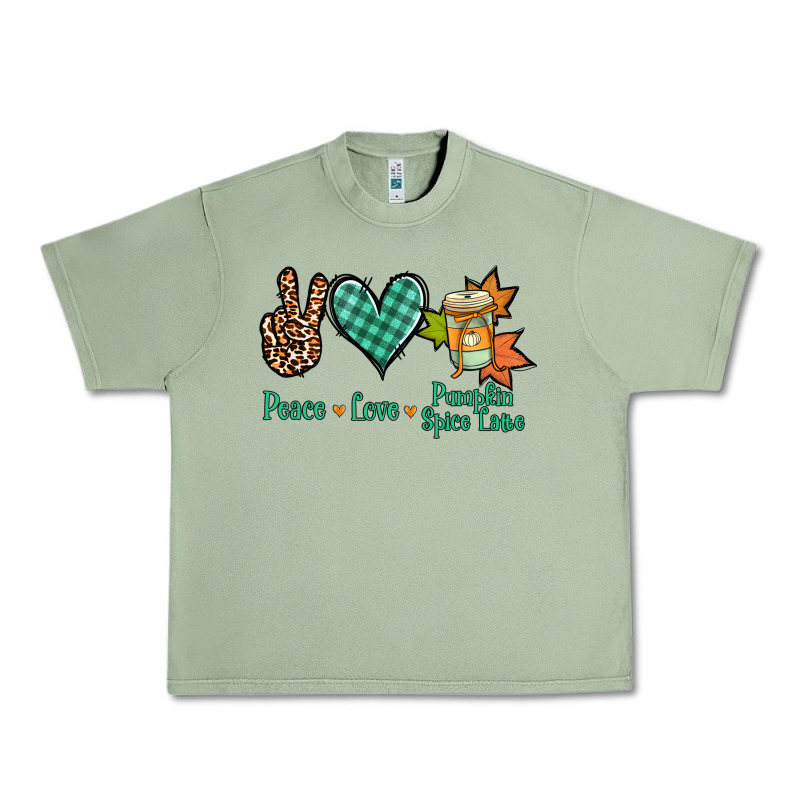 Peace Love Pumpkin Spice Latte Urban Heavy Tee by NancyCooperArtShop | Teevron