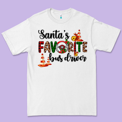 Santa's Favorite Bus Driver Premium Tee Designed By Adodesignshop