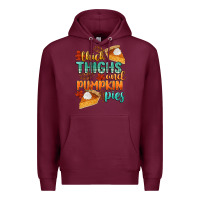 Burgundy thick thighs and pumpkin pies Premium Hoodie - CowGirlArtShop