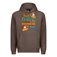 Coffee thick thighs and pumpkin pies Premium Hoodie - CowGirlArtShop