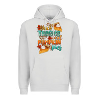 Dove Grey thick thighs and pumpkin pies Premium Hoodie - CowGirlArtShop