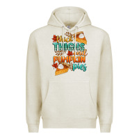 Oatmeal Heather thick thighs and pumpkin pies Premium Hoodie - CowGirlArtShop