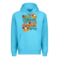 Ocean Blue thick thighs and pumpkin pies Premium Hoodie - CowGirlArtShop