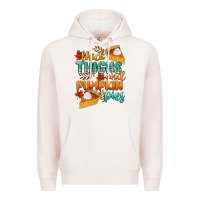 Pale Pink thick thighs and pumpkin pies Premium Hoodie - CowGirlArtShop