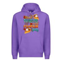 Purple thick thighs and pumpkin pies Premium Hoodie - CowGirlArtShop