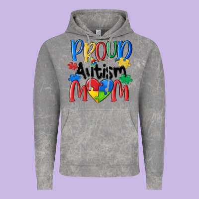 Proud Autism Mom Vintage Hoodie Designed By Maliassmallbusiness