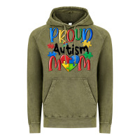 Vintage Olive proud autism mom Vintage Hoodie - MaliasSmallBusiness