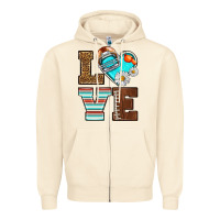 Sandshell American Football love and helmet Zipper Hoodie - NancyCooperArtShop