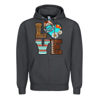 Smoke American Football love and helmet Zipper Hoodie - NancyCooperArtShop