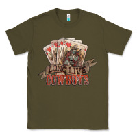 Army Green long live cowboys cards Classic Tee - NancyCooperArtShop