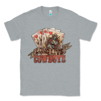 Heather Grey long live cowboys cards Classic Tee - NancyCooperArtShop