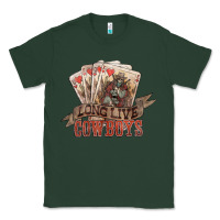 Sports Green long live cowboys cards Classic Tee - NancyCooperArtShop