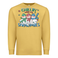 Antique Gold chillin with my snowmies Premium Sweatshirt - CowGirlArtShop