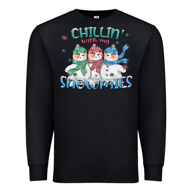 Chillin With My Snowmies Premium Sweatshirt by CowGirlArtShop | Teevron