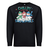 Black chillin with my snowmies Premium Sweatshirt - CowGirlArtShop