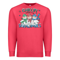 Cardinal chillin with my snowmies Premium Sweatshirt - CowGirlArtShop