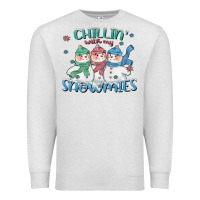 Oatmeal Heather chillin with my snowmies Premium Sweatshirt - CowGirlArtShop