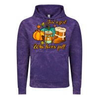 Cloud Purple just a girl who loves fall Vintage Hoodie - Jasminsmagicworld