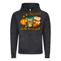 Vintage Black just a girl who loves fall Vintage Hoodie - Jasminsmagicworld