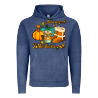Vintage Denim just a girl who loves fall Vintage Hoodie - Jasminsmagicworld