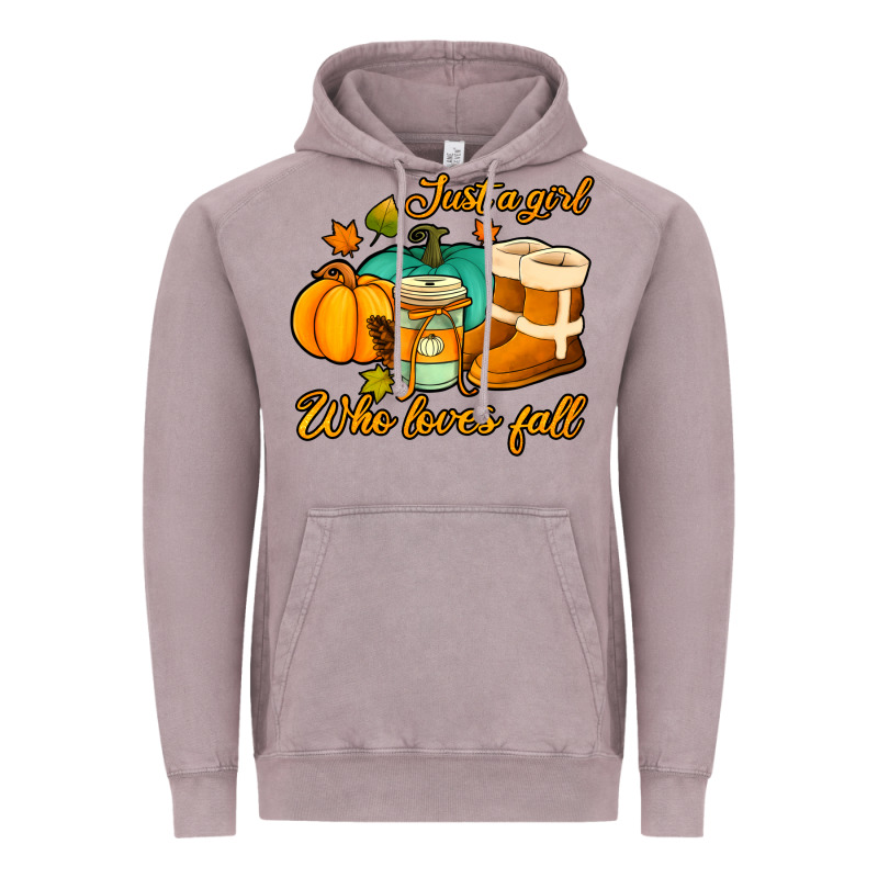 Just A Girl Who Loves Fall Vintage Hoodie by Jasminsmagicworld | Teevron