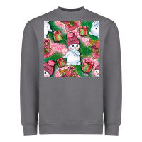 Storm cute snowman and gift box with leopard seamless pattern bbs Heavyweight Sweatshirt - BundleAndBundleShop