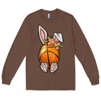 Chestnut Basketball Easter Bunny Long Sleeve Tee - BundleAndBundleShop
