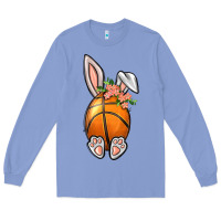 Colony Blue Basketball Easter Bunny Long Sleeve Tee - BundleAndBundleShop