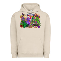 Pigment French Oak christmas louisiana mardi gras trees Urban Hoodie - FaDigitalArtStudio