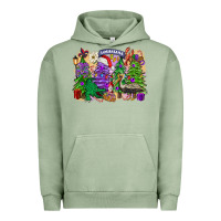 Pigment Oil Green christmas louisiana mardi gras trees Urban Hoodie - FaDigitalArtStudio
