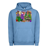 Pigment Pebble Blue christmas louisiana mardi gras trees Urban Hoodie - FaDigitalArtStudio