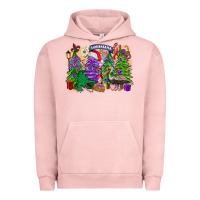 Pigment Salmon christmas louisiana mardi gras trees Urban Hoodie - FaDigitalArtStudio