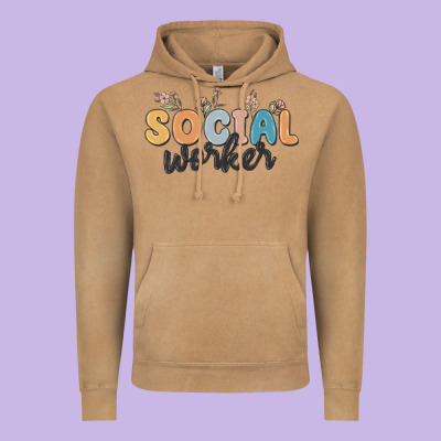 Social Worker Vintage Hoodie Designed By Maliassmallbusiness
