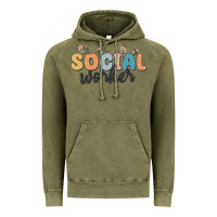 Vintage Olive social worker Vintage Hoodie - MaliasSmallBusiness