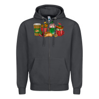 Smoke Tacos Coffee Cups Zipper Hoodie - texasbilliewilder