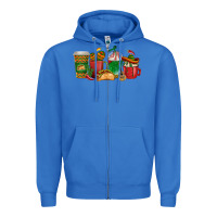 True Royal Tacos Coffee Cups Zipper Hoodie - texasbilliewilder