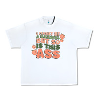 White i might be a handful but so is this ass Urban Heavy Tee - MaliasSmallBusiness