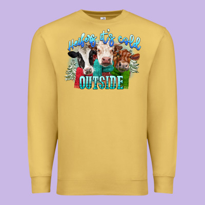 Heifers Its Cold Outside Premium Sweatshirt Designed By Cowgirlartshop